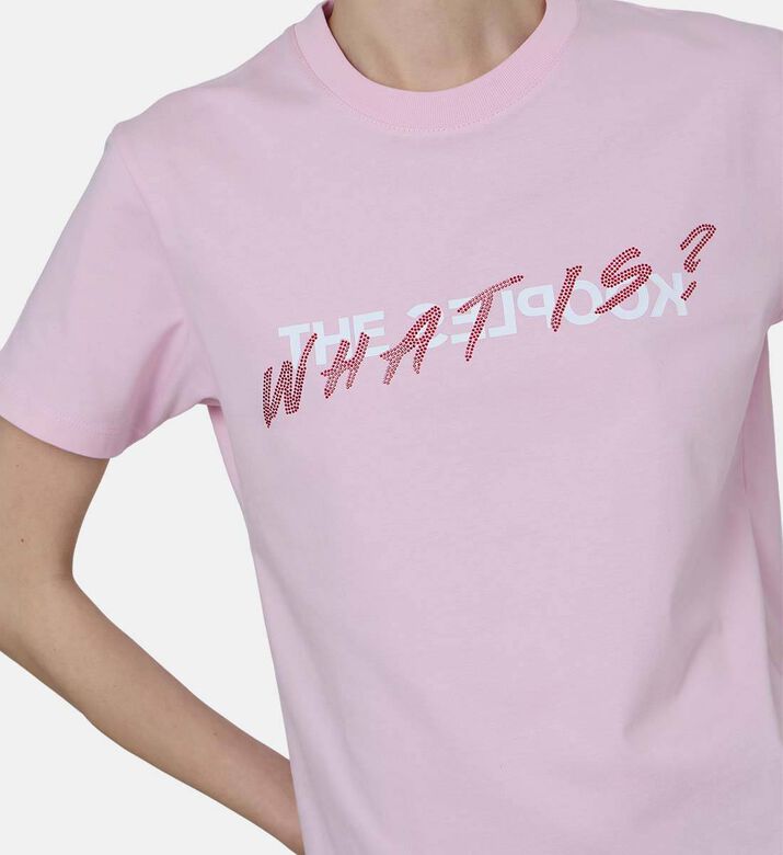 Slogan Print Short-sleeve T-shirt