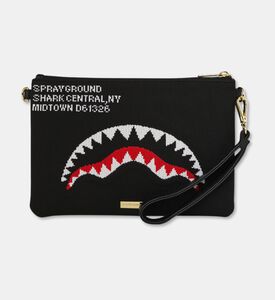 Sprayground Shark Mouth-print Crossover Clutch, Packshot View