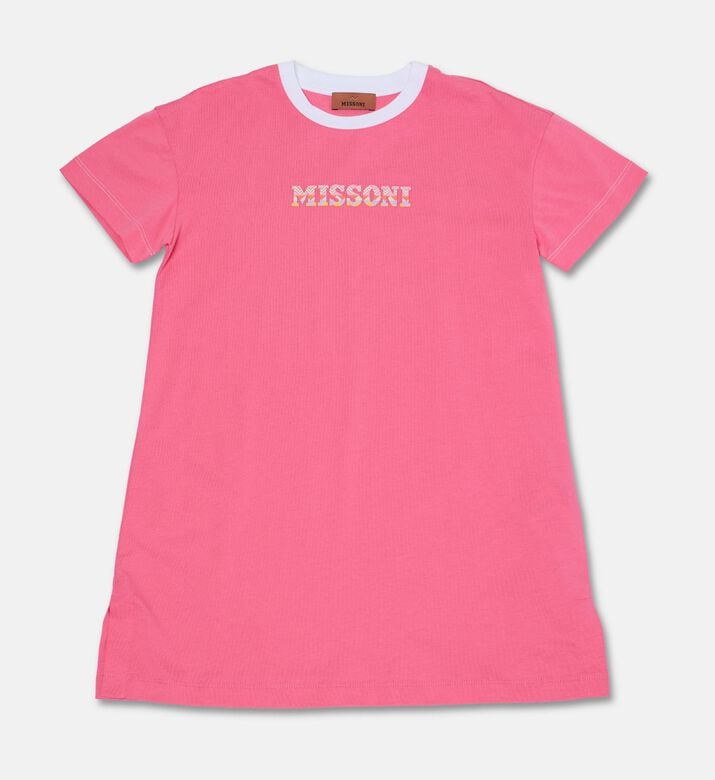 Front Logo-print Short-sleeve Dress