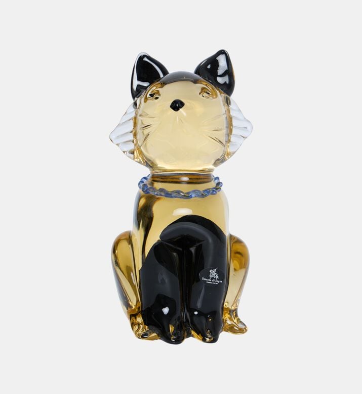 منحوتة قطة كريستالية ملكية