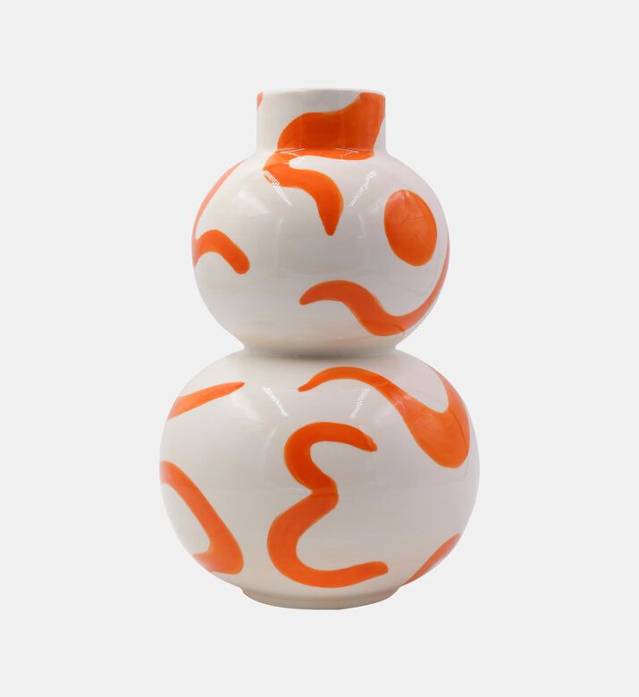 Que Rico Ceramic Double-sphere Shape Vase, Packshot View