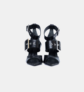 صندل جلدي بكعب عالٍ