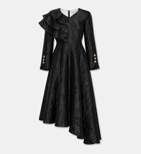 Poca and Poca Ruffled Long-sleeve Midi Dress, Packshot View