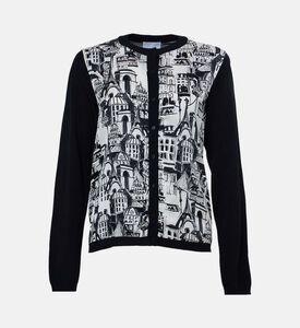 Weill Graphic-print Round Neck Cardigan, Packshot View