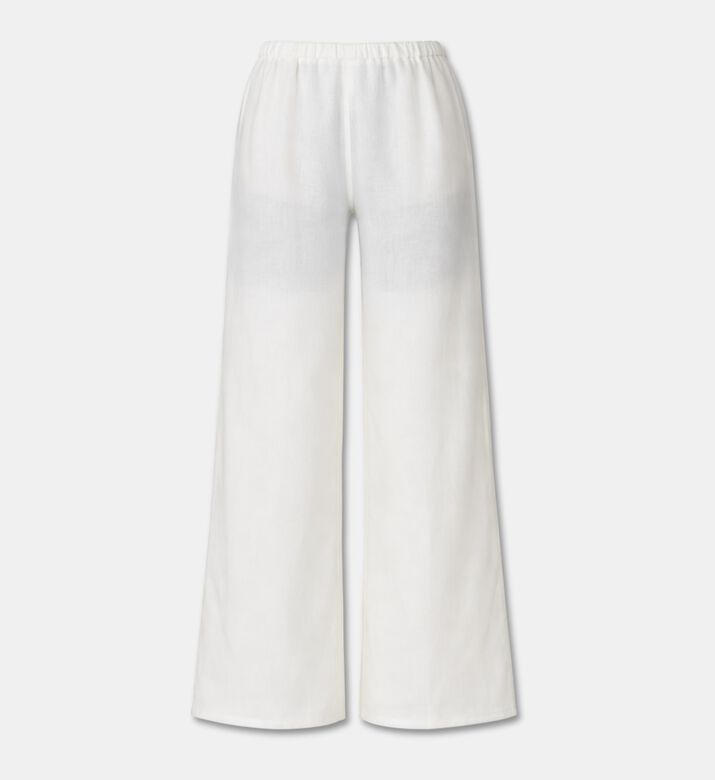 Forte-Forte Linen Cloth Elasticated Wide-leg Pants, Packshot View