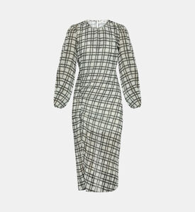 Saelvira Checked Midi Dress