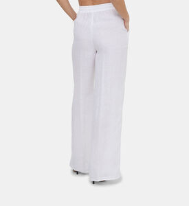 بنطال بخصر مطاطي واسع الساقين