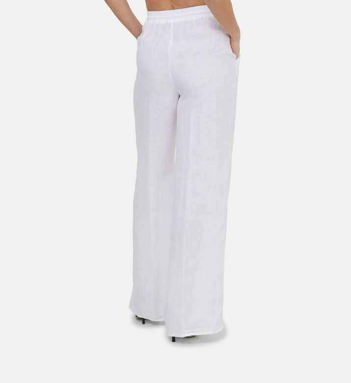 بنطال بخصر مطاطي واسع الساقين