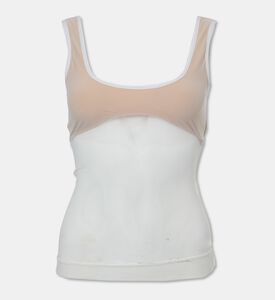 Nensi Dojaka Contrast Piping Sheer Mesh Top, Packshot View