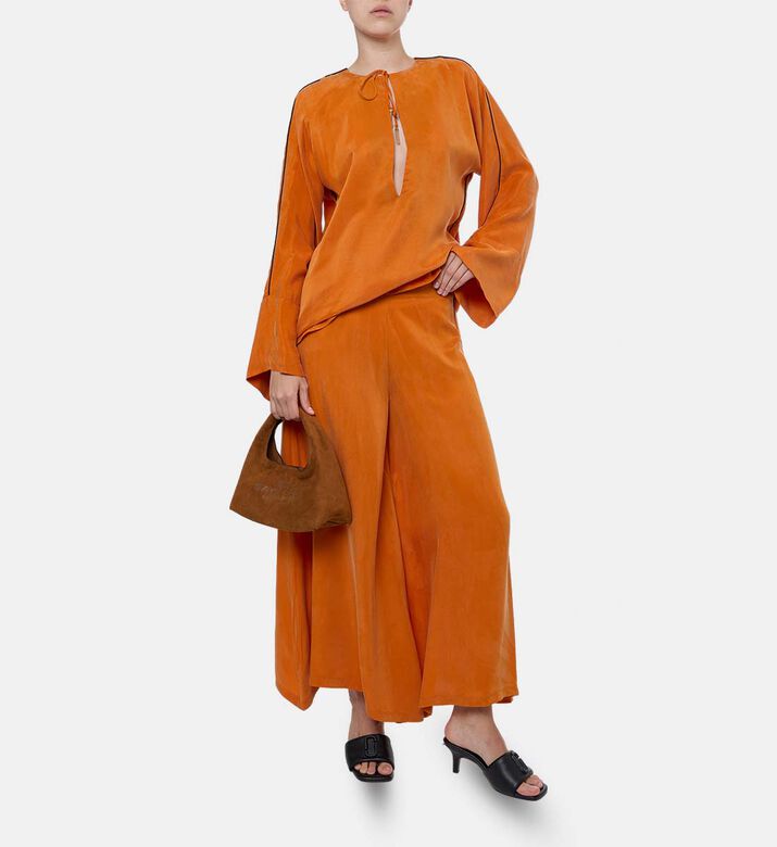 Niluu Tie Closure Long-sleeve Top, Model View