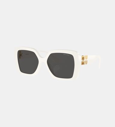 Gold Logo Square Frame Sunglasses 51