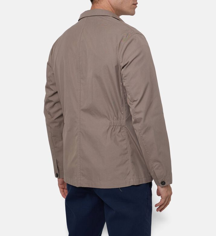 Hackett London Button Closure High Neck Jacket, Model View