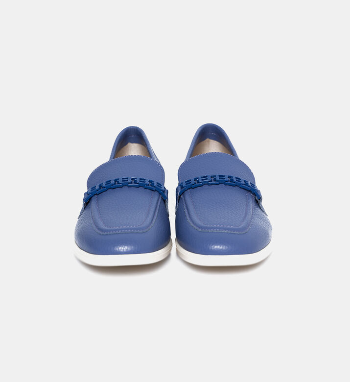 حذاء سهل الارتداء جلد بشعار