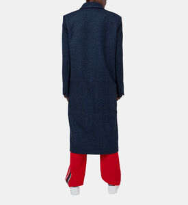 Wool Blend Flap Pockets Coat