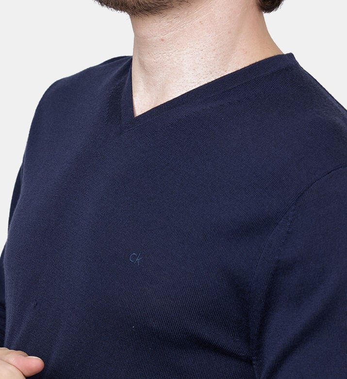 V-neck Long Sleeved Wool Sweatshirt V-neck Long Sleeved Wool Sweatshirt