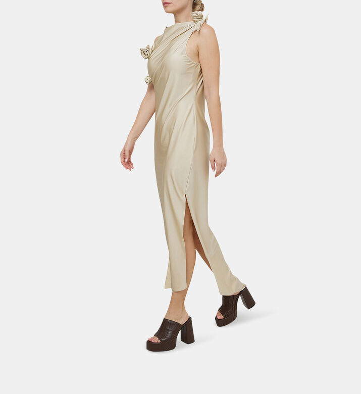 Asymmetric Cut-out Flower Gown Asymmetric Cut-out Flower Gown