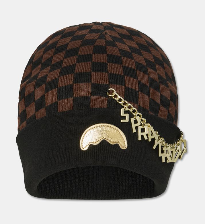 Sprayground Warp Check Patterned Beanie, Packshot View