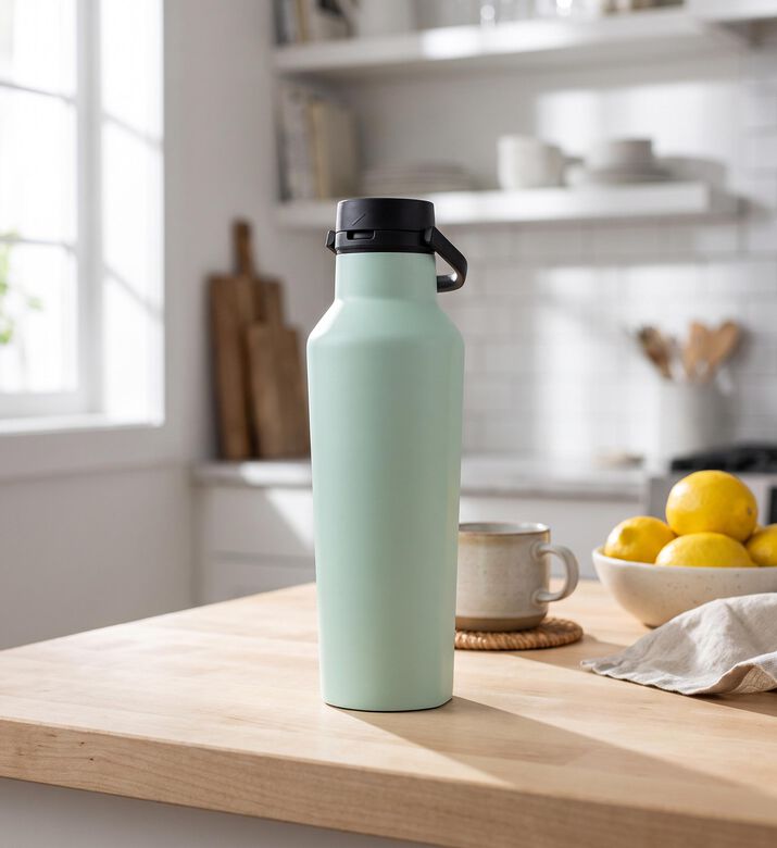 Corkcicle Stainless Steel Water Bottle, Green, Model View