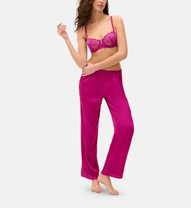 Satin Lace Trim Pajama Pants Satin Lace Trim Pajama Pants