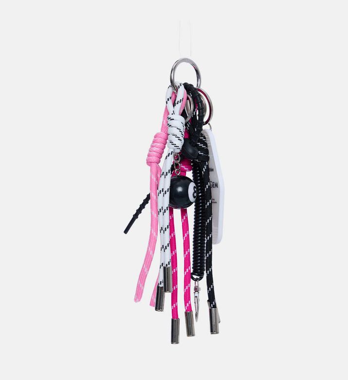 Bag Charm Pink Black White Ball