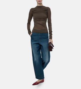 Gaia Draped Long-sleeve T-shirt