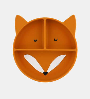Mr. Fox Suction Silicone Divided Plate - 20x19x3.5 Cm