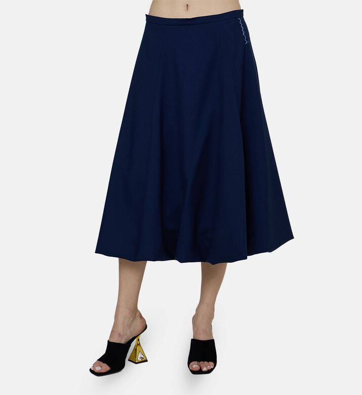 Cargo Pockets Double Midi Pencil Skirt