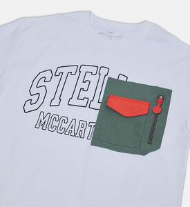 تيشيرت قصير الأكمام بجيوب بغطاء قلاب