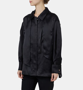 Satin Oversized Wrap Blouse