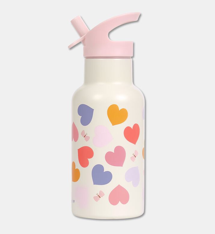 A Little Lovely Company Water Bottle 350ml Hearts, Packshot View