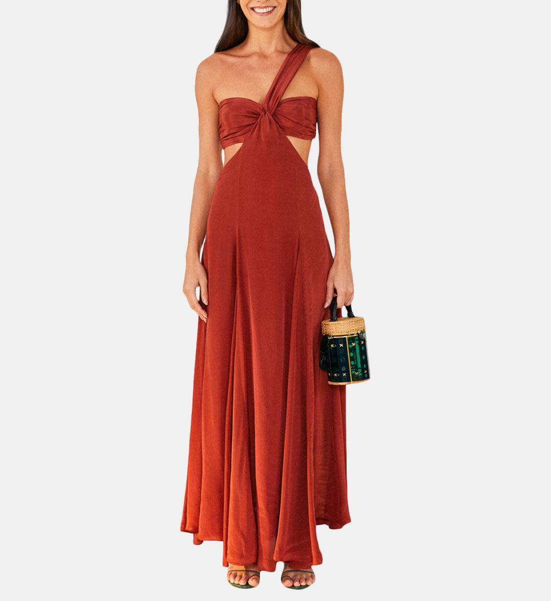 Farm Rio Viscose One shoulder Maxi Dress Dresses Galeries