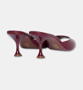 Lola Cruiz Amelia Leather Mule Sandals, Burgundy, Eu-41, Packshot View