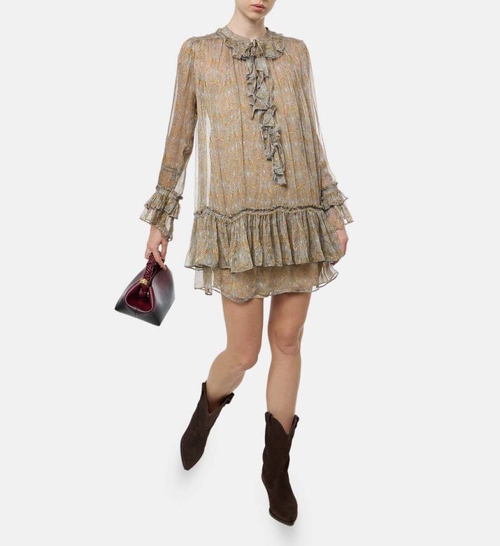 Zadig et Voltaire All-over Print Ruffle-detail Dress, Model View Zadig et Voltaire All-over Print Ruffle-detail Dress, Model View