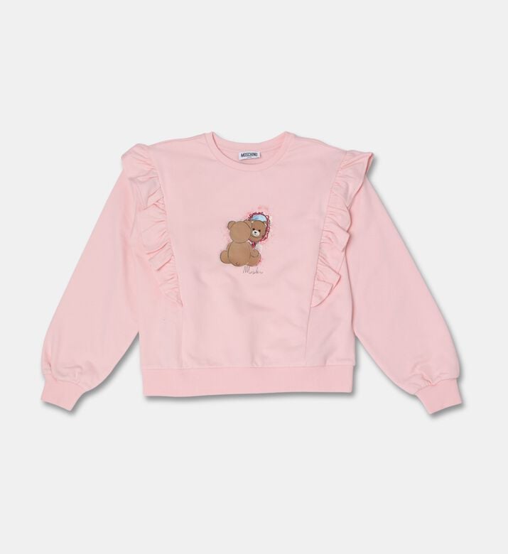 Moschino Kids Ruffle-trim Logo Graphic Sweatshirt, Packshot View
