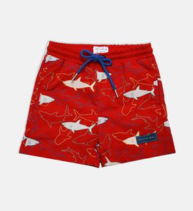 Holly and Beau Sharks Changing Swim Shorts, Packshot View