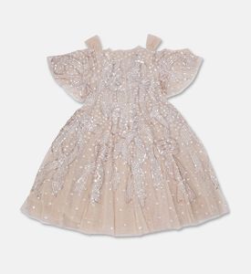Needle And Thread Dress Sequin, Beige, 8y, Packshot View