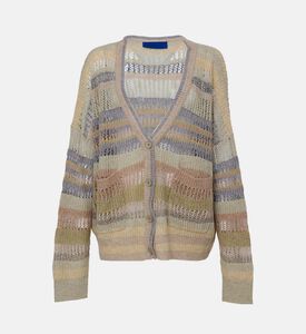كارديغان محبوك منسوج بألوان متعددة