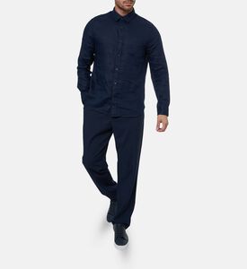 Vince Classic Long-sleeve Shirt, Blue, Xl, Model View