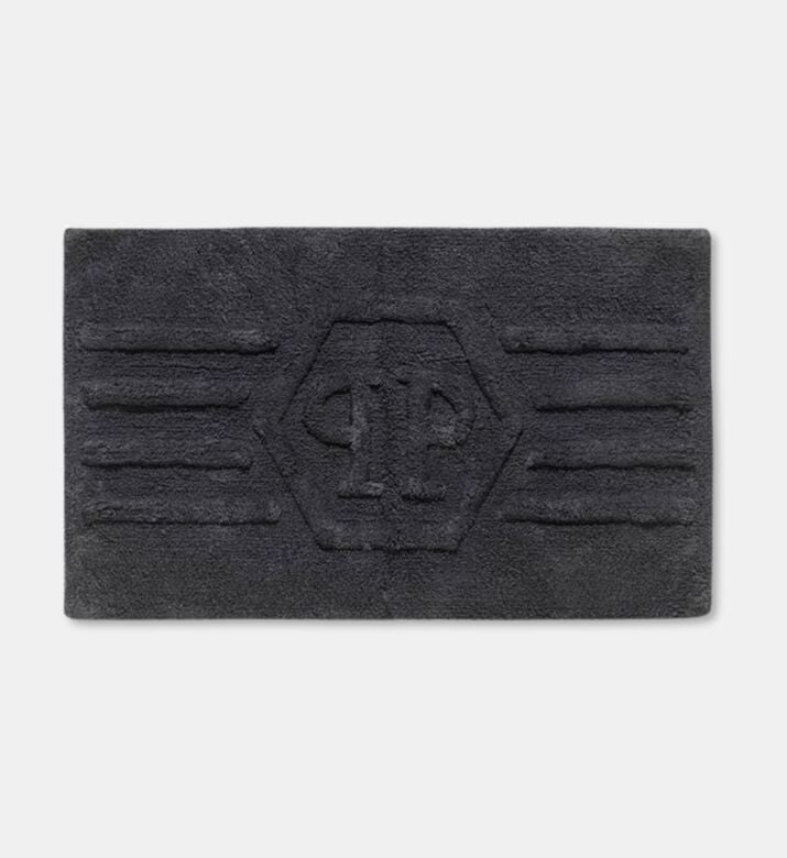 Philip Plein Logo-print Rectangular Bath Mat, Black, 50x80-cm, Packshot View