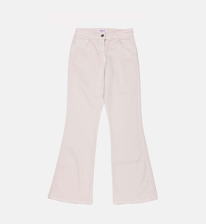 Cotton 5-pockets Flared Pants