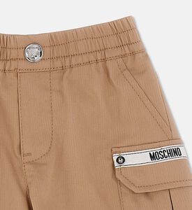 Moschino BKT Logo-tape Elasticated Waistband Cargo Shorts, Packshot View