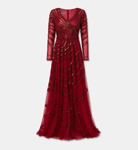 Christophe Guillarme Dress Long, Burgundy, 46, Packshot View