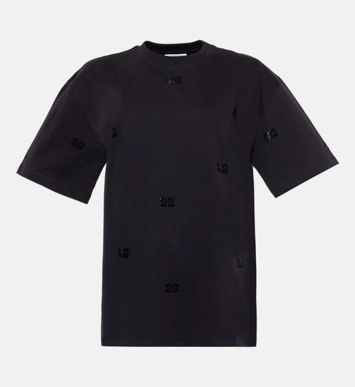 Rhinestones-embellished Crewneck T-shirt