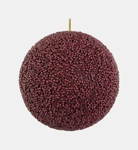 Shishi Beaded Matte Ball, Burgundy, 8-cm, Packshot View