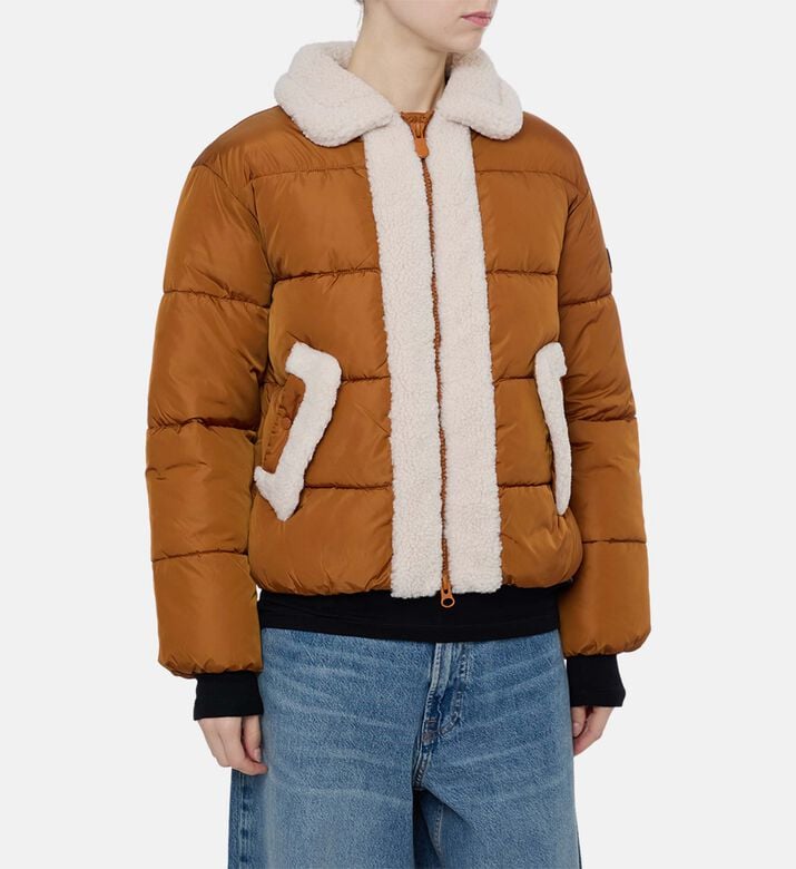 Save the Duck Faux Shearling Trim Jacket, Model View