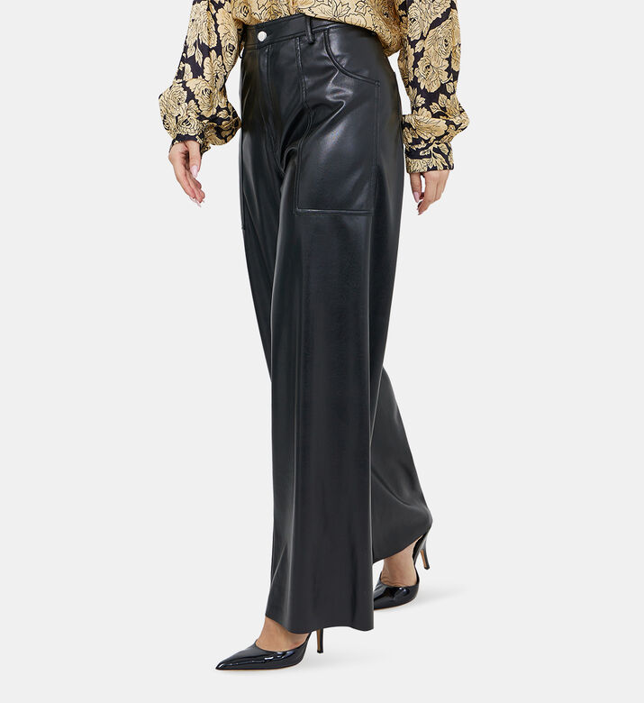 Barbie Faux Leather Wide Pants