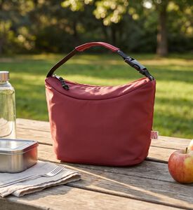 Iris Barcelona On The Go Hanging Lunch Bag, Red, Model View