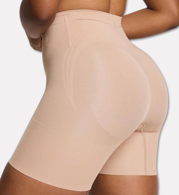 Spanx Seamless Mid-thigh Shaper, Nude, M, Model View