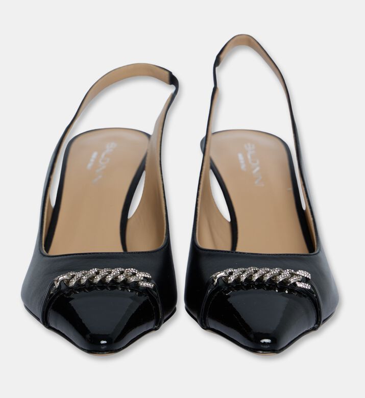 Baldinini Metal-detail Slingback Heels, Black, Eu-37, Packshot View