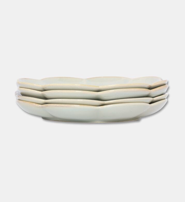 Home Deco and More Flower Form Celadon Glazed 4-piece Plate Set, Packshot View